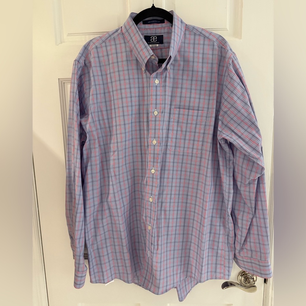 Allen Edmonds Casual Plaid Shirt - Blue and Pink